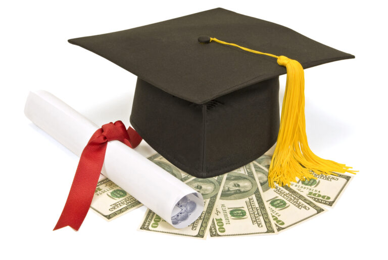 Graduation Hat With Diploma And Money